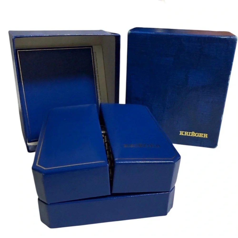 KRIEGER QUARTZ CHRONOMETER WATCH #4001315 WITH BOX & CERTIFICATES